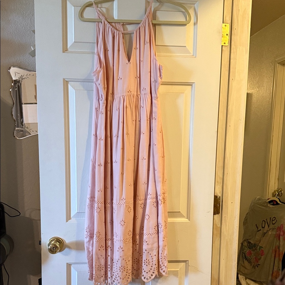 Source Unknown Light Pink Midi Dress